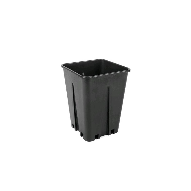 Maceta Cuadrada Con Costillas Antiespiralización 10X10X17 1.4L Bamaplast