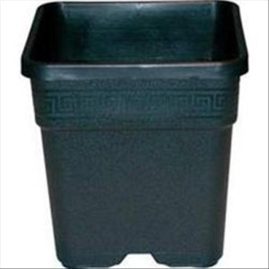 Square Pot IN Black Plastic More Durable 25X25X25.5 11 Litres P & b