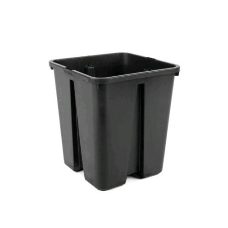 Square Pot With Anti-spiral Ribbing 18X18X23 6.5L Bamaplast
