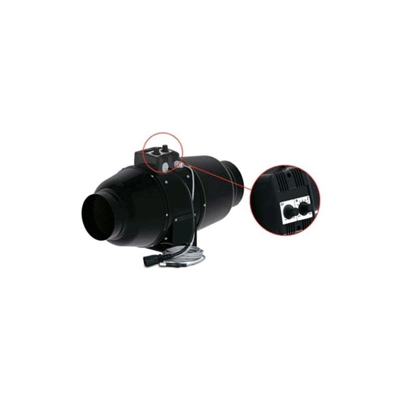 TTM250UN Silenced Extractor 1050 1330 M³/H 34 38 Dba Wired Schuko + Speed Ctrl + Sensor Vents