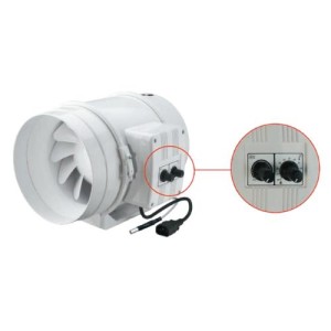 Ttun 250 Pro Absauger 1110 1400 M³/H 44 51 Dba Verkabelt Schuko + Geschwindigkeitssteuerung + Sensor Vents