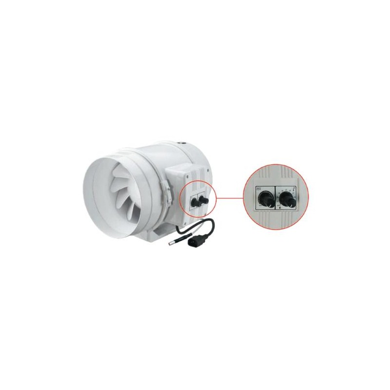 Ttun 250 Pro Absauger 1110 1400 M³/H 44 51 Dba Verkabelt Schuko + Geschwindigkeitssteuerung + Sensor Vents