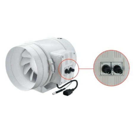 Ttun 250 Pro Absauger 1110 1400 M³/H 44 51 Dba Verkabelt Schuko + Geschwindigkeitssteuerung + Sensor Vents