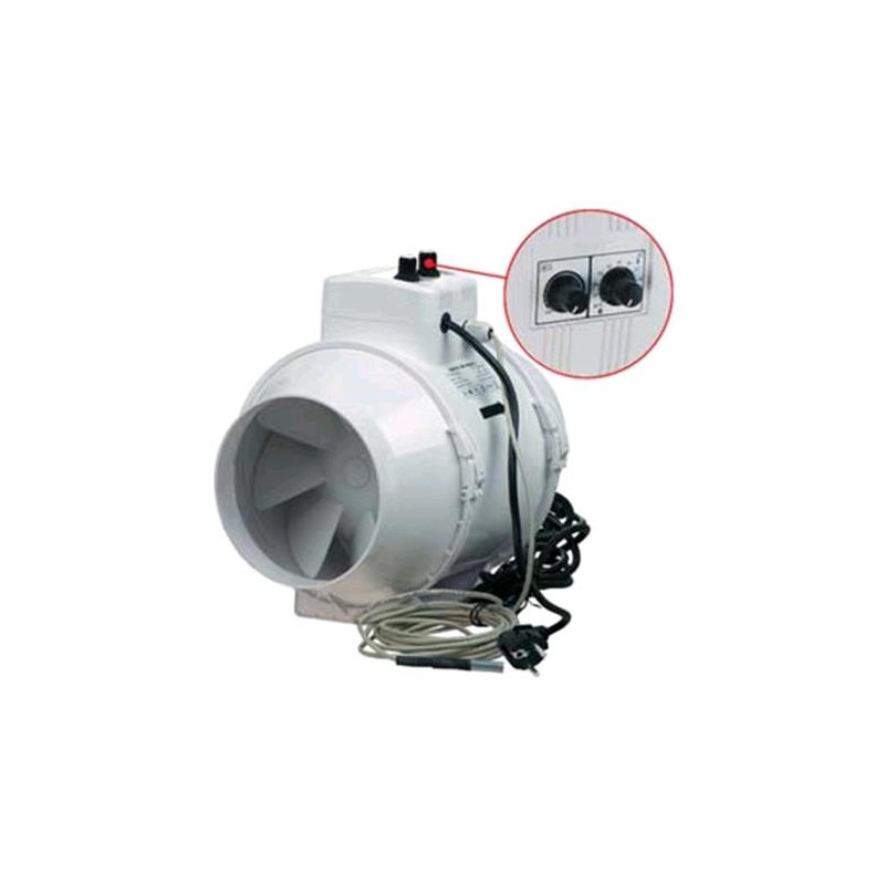 Ttun 125 Abluftventilator 280 M³/H 28 37 dBa Verkabelt Schuko + Geschwindigkeitsregelung + Sensor Vents